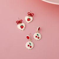 Fashion Heart Strawberry Earrings main image 4