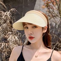 Fashion Empty Top Sunscreen Anti-ultraviolet Straw Hat main image 3
