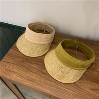 Fashion Double-sided Anti-ultraviolet Sunshade Empty Top Straw Hat main image 4