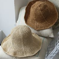 Fashion Foldable Sunshade Breathable Fisherman Straw Hat main image 3