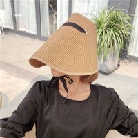 Fashion Sunscreen Big Brim Empty Top Straw Hat main image 6