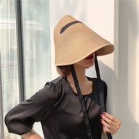 Fashion Sunscreen Big Brim Empty Top Straw Hat main image 4