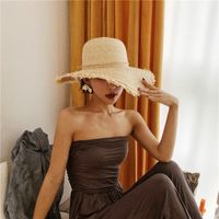 Fashion Sunscreen Big Brim Raffia Straw Hat main image 1