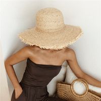 Fashion Sunscreen Big Brim Raffia Straw Hat main image 6