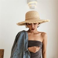 Fashion Sunscreen Big Brim Raffia Straw Hat main image 4