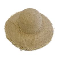 Sombrero De Paja De Rafia De Ala Grande Con Protector Solar De Moda main image 3