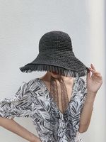 Sombrero De Paja Superior Vacío De La Sombrilla De La Protección Solar Del Cordón De La Moda main image 6