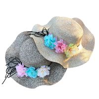 Sombrero De Paja Plegable De Protección Solar De Flores De Moda main image 3