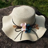 Pare-soleil À La Mode Flowerbig Avant-toit Chapeau De Paille Pliable Écran Solaire main image 5