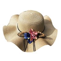 Fashion Sunshade Flowerbig Eaves Sunscreen Foldable Straw Hat main image 6