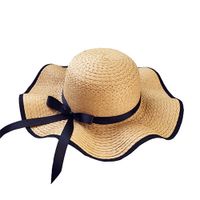 Korean Bowknot Sunshade Sunscreen Straw Hat main image 6