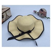 Fashion Sunshade Bow Big Brim Sunscreen Straw Hat main image 6