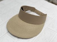 Korean Cover Face Anti-ultraviolet Sunscreen Empty Top Straw Hat sku image 2