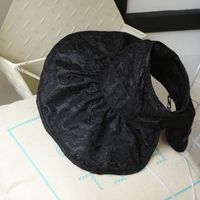 Korean Sunshade Lace Empty Top Foldable Hat sku image 1