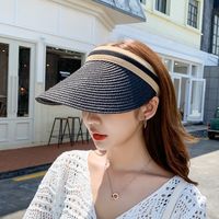 Fashion Empty Top Sunscreen Anti-ultraviolet Straw Hat sku image 2