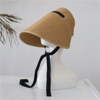 Sombrero De Paja Superior Vacío Del Ala Grande Del Protector Solar De La Moda sku image 1