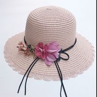 Korean Flower Sunshade Sunscreen Foldable Straw Hat sku image 5