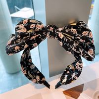 Retro Floral Double Bow Headband sku image 1