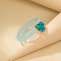 Fashion Creative Diamond Multicolor Resin Ring main image 7