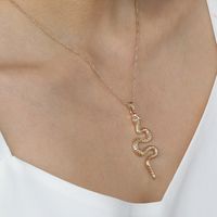 Retro Single-layer Snake-shaped Winding Necklace main image 3