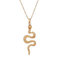 Retro Single-layer Snake-shaped Winding Necklace main image 6