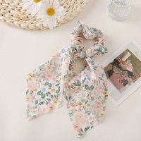 Fashion Chiffon Floral Knotted Hair Scrunchies Wholesale main image 3