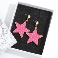 Fashion Five-pointed Star Pendant Earring main image 2