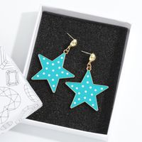 Fashion Five-pointed Star Pendant Earring main image 6