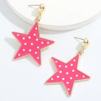 Fashion Five-pointed Star Pendant Earring main image 4