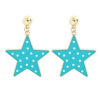Fashion Five-pointed Star Pendant Earring main image 3