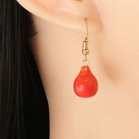 Korean Red Pear Fruit Earring Wholesale main image 3