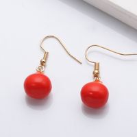 Korean Red Pear Fruit Earring Wholesale main image 6