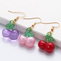 Korean Small Cherry Fruit Earrings Wholesale main image 1