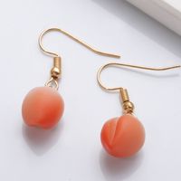 Korean Honey Peach Fruit Earrings Wholesale main image 6