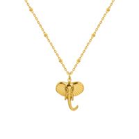 Fashion Elephant Titanium Steel Necklace Wholesale main image 3