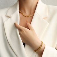 Fashion Hand-woven Chain Titanium Steel Necklace Bracelet main image 2