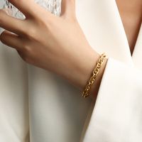 Fashion Hand-woven Chain Titanium Steel Necklace Bracelet main image 4