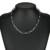 Fashion Geometric Thick Chain Titanium Steel Necklace main image 5