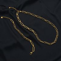 Fashion Geometric Thick Chain Titanium Steel Necklace main image 4