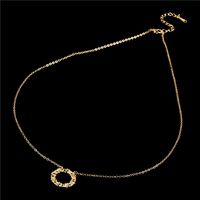 Koreanische Geometrische Kupfer Eingelegte Zirkon Halskette Großhandel main image 5