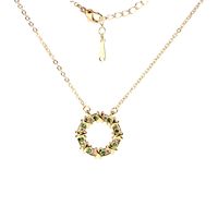 Koreanische Geometrische Kupfer Eingelegte Zirkon Halskette Großhandel main image 4