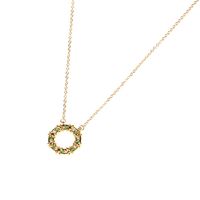 Koreanische Geometrische Kupfer Eingelegte Zirkon Halskette Großhandel main image 3