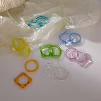 Fashion Color Square Acrylic Ring main image 1