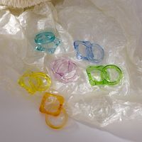 Fashion Color Square Acrylic Ring main image 5