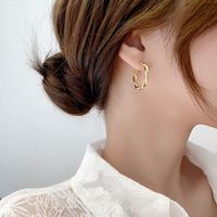 Korean Geometric Twist Alloy Earrings Wholesale main image 1