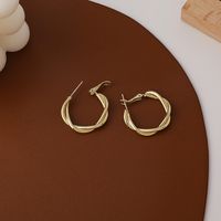 Korean Geometric Twist Alloy Earrings Wholesale main image 5