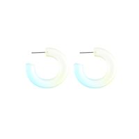Fashion Gradient Color C-shaped Resin Earrings main image 6