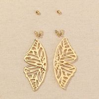 Fashion Hollow Butterfly Wings Earrings sku image 1