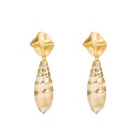 Fashion Natural Conch Long Earrings Wholesale sku image 1