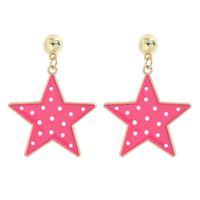 Fashion Five-pointed Star Pendant Earring sku image 2